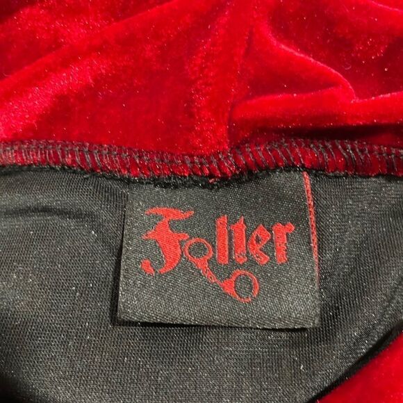 Folter Prophecy Hooded Velvet Tunic Dress / Gothic Witchy Tunic Sz M / Hooded - Picture 11 of 12